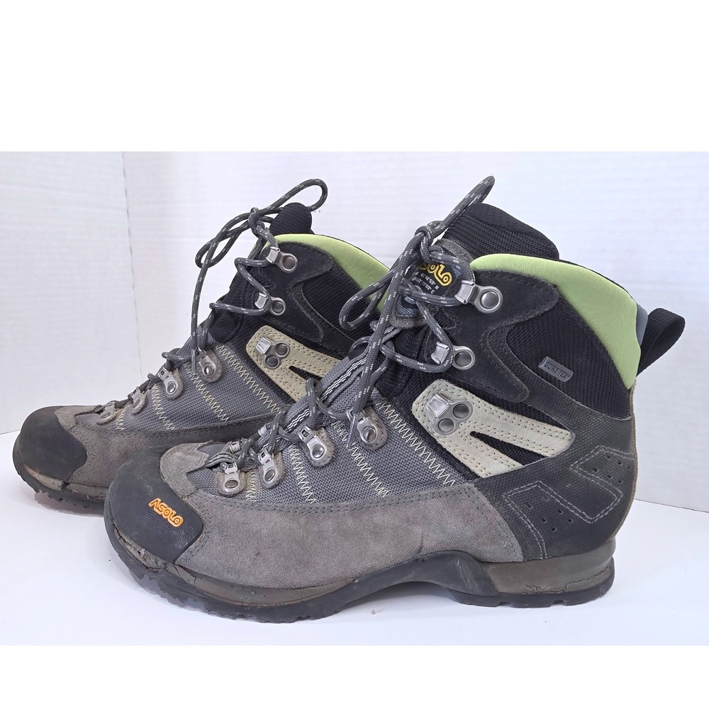 Asolo Fugitive GTX Hiking Boots Gore-Tex Waterproof Suede Grey Black 10 CALLOUTS